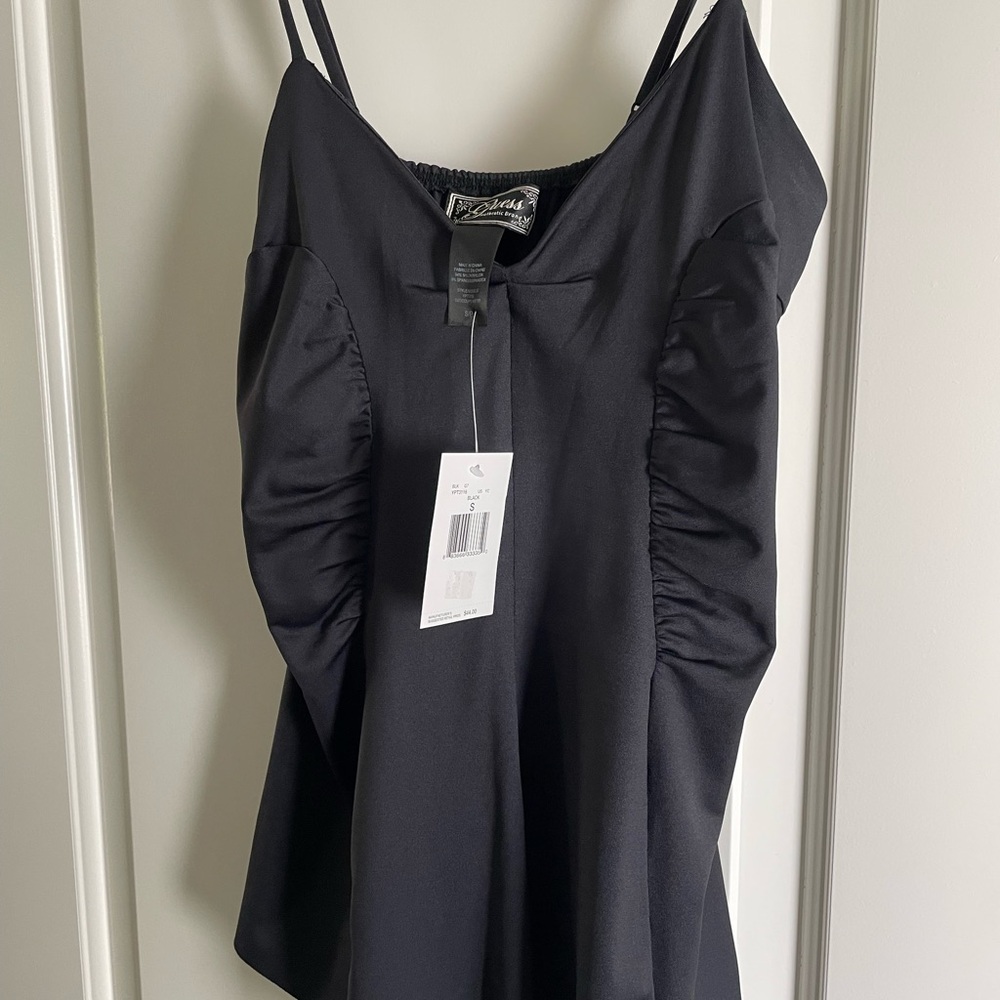 Guess Black Fitted Ruched Camisole